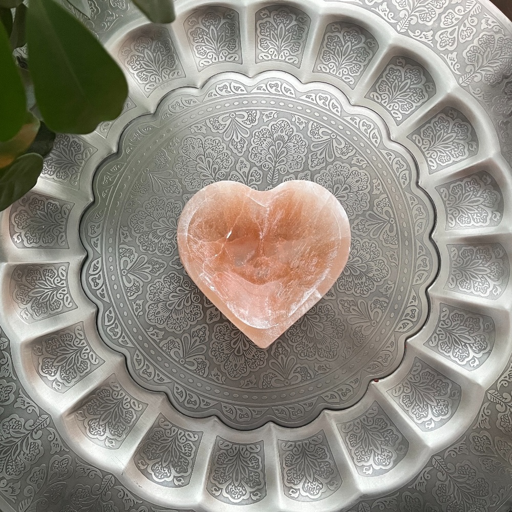 Selenite Heart Shaped Bowl for Alignment